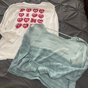 Pink Graphic Long Sleeve Shirts L/XL